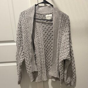 Abercrombie & Fitch Textured Gray Cardigan